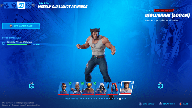 Fortnite Chapter 2 Season 4 How To Unlock The Logan Wolverine Skin With The Battle Pass